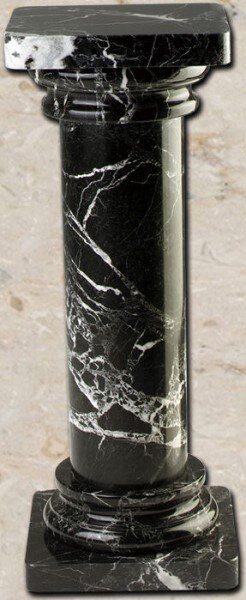 Roman Pedestal Black 37" High